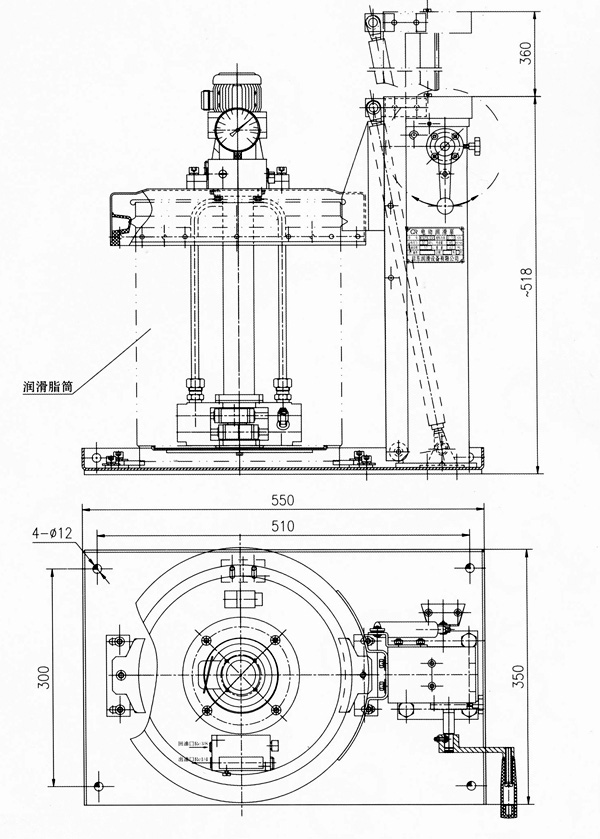 KSP8-S手搖升降架式單線(xiàn)電動(dòng)潤(rùn)滑泵  啟東中德潤(rùn)滑